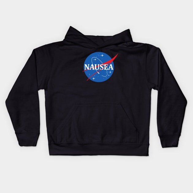 Nasa Logo Nausea Kids Hoodie by Nerd_art